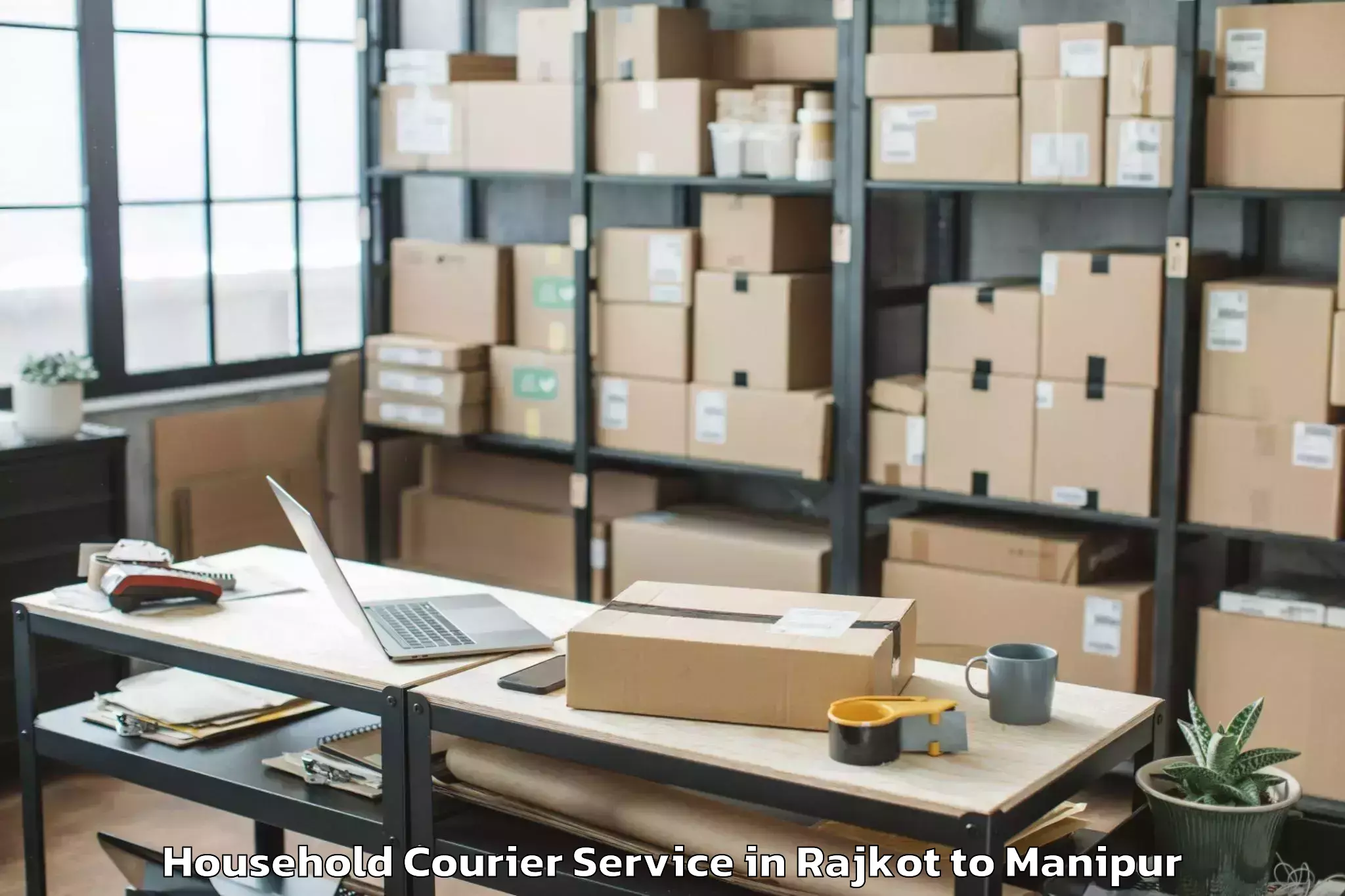 Hassle-Free Rajkot to Keirao Bitra Household Courier